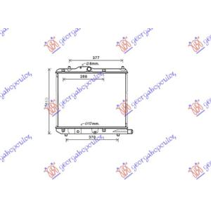 HLADNJAK 1.3CDTi (37.5x47.5x2.6)Z13DTJ/D13A OPEL AGILA (2008-2014) (OEM: 17700-53K00, 1770053K00, 4708718)