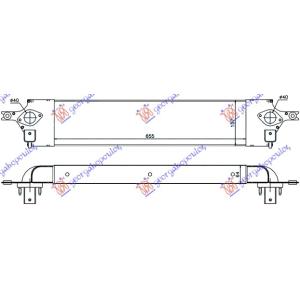 HLADNJAK INTERKULERA 2.0DCi (655x157x64x)07 - NISSAN X-TRAIL (2001-2014) (OEM: 144613UC0C, 14461JG70B, 14461JG70C)