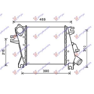 HLADNJAK INTERKULERA 2.2DCI 03 - 05 (305x295x62 NISSAN X-TRAIL (2001-2014) (OEM: 14461-EQ40A, 14461EQ40A)