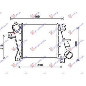 HLADNJAK INTERKULERA 2.2DCI 05 - 07 (305x295x62 NISSAN X-TRAIL (2001-2014) (OEM: 14461-ES60A, 14461-ES61C, 14461ES60A)