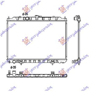 HLADNJAK MOTORA 2.0 - 2.5c.c +/ - A/C - 07 (45x69 NISSAN X-TRAIL (2001-2014) (OEM: 21410-8H900, 214108H900, 21410EQ30B)