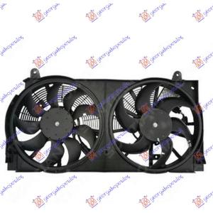 VENTILATOR (DUPLI) KOMPLET (2.0 BENZIN - 2.0 dCi DIZEL) NISSAN X-TRAIL (2001-2014) (OEM: 214813NF0A, 214813NF0B, 214815SA0A)