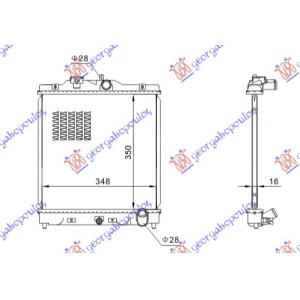 HLADNJAK MOTORA 1.3 - 1.5 (35.2x34.7x1.6) HONDA CIVIC SEDAN (1992-1996) (OEM: 19010-P01-003, 19010-P01-013, 19010-P08-003)