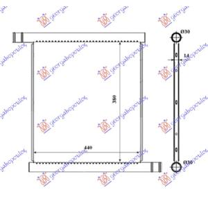 HLADNJAK MOTORA (44x38) BEHR SMART FORTWO (2007-2012) (OEM: 4515010001)