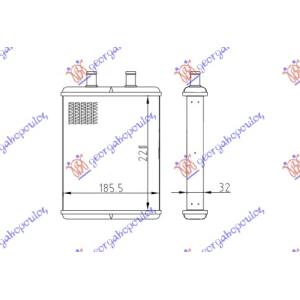 GREJAC KABINE (B) +/ - AC (200x185)DENS TIP IVECO DAILY (2007-2011) (OEM: 3802174)