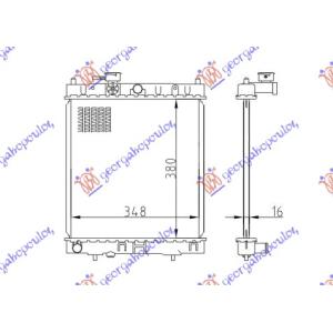 HLADNJAK 1.0 - 1.3 - 1.4CC 16V +/ - A/C (38x36.8) NISSAN MICRA (K11) (1992-1998) (OEM: 2141098B00)