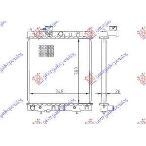 HLADNJAK MOTORA 1.0 - 1.316V (38x36)AUTOMATIK NISSAN MICRA (K11) (1992-1998) (OEM: 21460-97B00, 2146097B00)