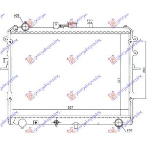 HLADNJAK MOTORA 2.200 DIZEL (34.8x56.9x32) MAZDA BONGO E1800/2000 (1983-1992) (OEM: RF01-15-200A, RF0115200A)