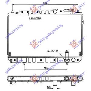 HLADNJAK MOTORA 1.5 8V - 1.6 - 1.8 16V+/ - A/C 67x37.6 HYUNDAI LANTRA (1990-1992) (OEM: 2531028200)