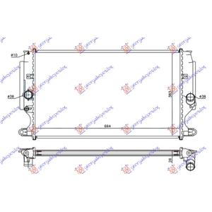 HLADNJAK MOTORA 2.0 - 2.2 D4D DZL M (665x380x26) TOYOTA COROLLA (E 15) SDN (2007-2011) (OEM: 16400-0R030, 164000R030, 164000R061)