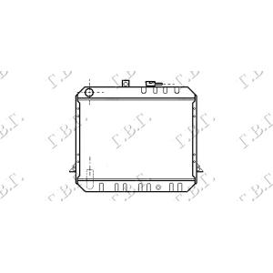 HLADNJAK MOTORA 2.4 DIZEL (40x53) TOYOTA HI-ACE (YH 51) (1985-1989) (OEM: 16400-54280, 1640054280)