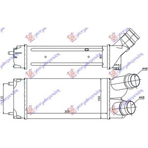 HLADNJAK INTERKULERA 1.6 HDi (300x150x80) CITROEN BERLINGO (2008-2015) (OEM: 0384L9)