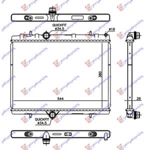 HLADNJAK 1.2 THP BENZ (380x540x26)BRZA SPOJKA CITROEN BERLINGO (2008-2015) (OEM: 9800482380)