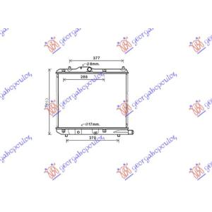 HLADNJAK MOTORA 1.3 CDTi (Z13DTJ/D13A) (37.5x47.5x2.6) (KOYO) SUZUKI SPLASH (2007-2012) (OEM: 1770053K00, 4708718, 93193538)
