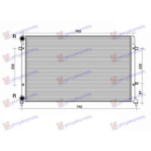 HLADNJAK MOTORA 1.4/1.6/2.0 FSI/SDI (MAN/AUTO) (+AC) (650x415) (LEMLJEN SPOJ) VW EOS (2006-2011) (OEM: 1K0121251BQ, 1K0121251BR, 1K0121251CD)