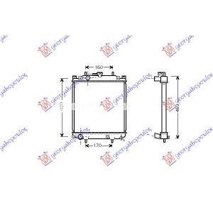 HLADNJAK MOTORA 1.0i 12V (37.5x32.5x1.6) MAN DAIHATSU SIRION (1999-2005) (OEM: 16400-97202, 1640097202)