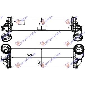 HLADNJAK INTERKULERA 3.5i - 3.0 TD (158x524x105) BMW X5 (E70) (2007-2010) (OEM: 7809321, 17517533475, 17517809321)