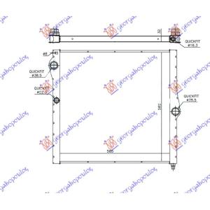 HLADNJAK 4.4 (M) BENZIN (AUTO) (58.5x58.2x3.2) BMW X5 (E70) (2007-2010) (OEM: 17117594020)