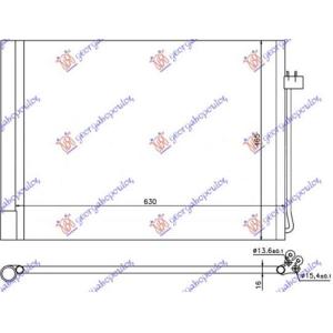 HLADNJAK KLIME BENZIN/DIZEL (590x450x16) (MARELLI) BMW X5 2007-2010 (E70) (OEM: 64509239992, 64536972553)