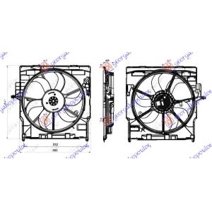 VENTILATOR 3.0 BENZIN (520mm) (400W) (3PIN) BMW X5 (E70) (2007-2010) (OEM: 17427581940, 17427598739, 17427616102)