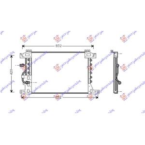 HLADNJAK A/C DIZEL (67.3x45.7x22) MERCEDES ACTROS (1996-2002) (OEM: 9425000054)