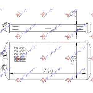 GREJAC KABINE (BR) (290x140x26) PEUGEOT PARTNER (2008-2015) (OEM: 644878, 6448Q6, 6448S6)