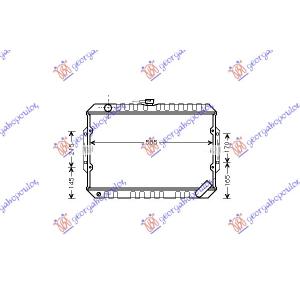 HLADNJAK MOTORA 2.5 T.DIZEL+/ - A/C (40x60) MITSUBISHI P/U L200 (1993-1996) (OEM: MB 356389, MB356389)