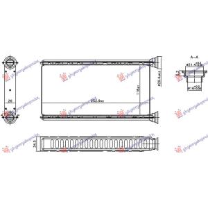 GREJAC KABINE (118x253x26) SUBARU IMPREZA (2008-2014) (OEM: 72130FG000)