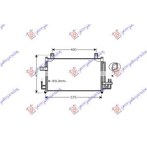 HLADNJAK KLIME 1.8i 8V - 1.5i 16 (53.5x34.5x20) KIA RIO (2002-2005) (OEM: 97606-FD100, 97606FD100)