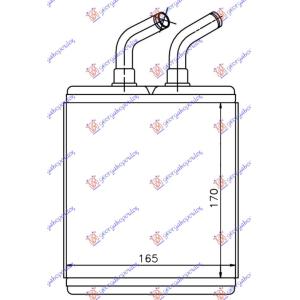 GREJAC KABINE (BR) (170x165x26) KIA RIO (1999-2002) (OEM: 0K30C61A10, OK30A61A10)