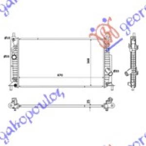 HLADNJAK MOTORA 2.2 CiTD (67x36.5) MAZDA 3 SDN-H/B (BL) (2008-2013) (OEM: R2AH-15-20Y, R2AH1520Y)