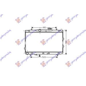 HLADNJAK 1.6I - 2.0 I 16V +/ - A/C (37.5x67x26) - 0 KIA CERATO (2004-2009) (OEM: 25310-2F000, 25310-2F061, 253102F000)