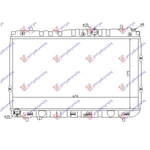 HLADNJAK MOTORA 1.5 CRDi DIESELEKTRICNI (375x670x16) KIA CERATO (2004-2009) (OEM: 253102F500)