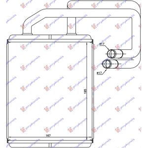 GREJAC KABINE (195x167x20) KIA CERATO (2004-2009) (OEM: 97138-2F000, 971382F000, 971382F005)