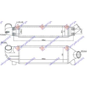 HLADNJAK INTERKULERA 2.0TDi (40x12.7x76) 00 - 02 FORD TRANSIT (2000-2006) (OEM: 1C159L440BA)