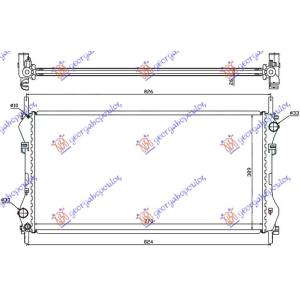 HLADNJAK MOTORA 2.3i16V - 2.4TD +/ - AC (77x40) FORD TRANSIT (2000-2006) (OEM: 1103119, YC1H8005CB)