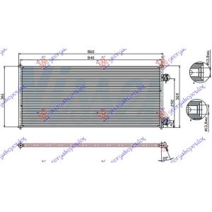 HLADNJAK KLIME BENZIN - DIZEL (80.5x36) FORD TRANSIT (2000-2006) (OEM: YC1H 19710 BA, YC1H19710BA)