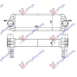 HLADNJAK INTERKULERA 1.8 Di/TDCI DIZEL 07 - FORD TRANSIT CONNECT (2003-2010) (OEM: 1406195, 1432312, 4999282)