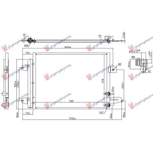 HLADNJAK KLIME 2.5 BENZIN (RS) (MAN/AUTO) (546x378x16) AUDI TT (2006-2014) (OEM: 8J0820411A, 8J0820411B)