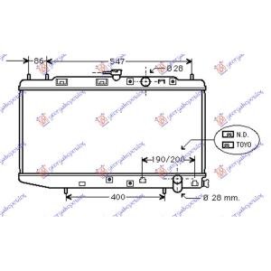 HLADNJAK MOTORA (33x66.8) HONDA CIVIC H/B (1990-1992) (OEM: 19010PM3306, 19010PM4003)