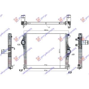 HLADNJAK INTERKULERA 2.2DIZEL (575x520x32) ALFA ROMEO GIULIA (2015-) (OEM: 50534301)