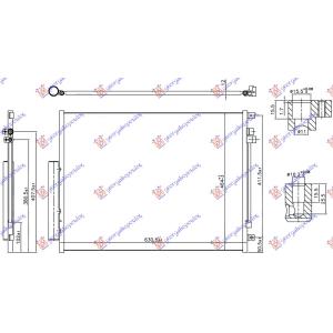 HLADNJAK KLIME SVI MODELI DIZEL AUTO (631X464 ALFA ROMEO GIULIA (2015-) (OEM: 50534303)