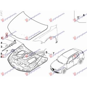 HAUBA (O) ALFA ROMEO TONALE (2022-) (OEM: 50574956)
