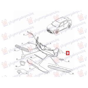 RESETKA PREDNJEG BRANIKA (O) Desna str. ALFA ROMEO JUNIOR (2024-) (OEM: 156177404)
