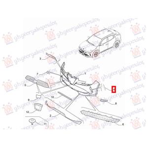 RESETKA PREDNJEG BRANIKA (O) Leva str. ALFA ROMEO JUNIOR (2024-) (OEM: 156177405)