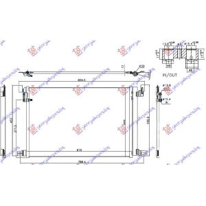 HLADNJAK KLIME 2.0 - 3.0 TFSI/TDI (67.6x44.4x1.2 AUDI Q7 (2015-2019) (OEM: 4M0816421B)