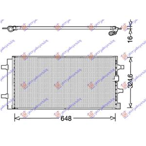 HLADNJAK KLIME BENZIN/DIZEL (650x325x16) AUDI A7 2010-2014 (4GA/4GF) (OEM: 4G0260403N, 8T0260401, 8T0260401D)