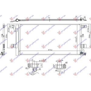 HLADNJAK KLIME 2.0 TFSi BENZIN (678x335x12) AUDI A7 (2018-) (OEM: 8W0816421, 8W0816421H)