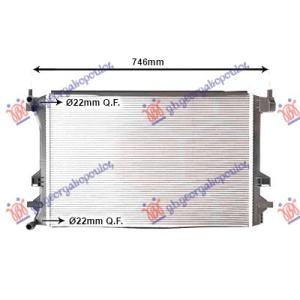 HLADNJAK MOTORA 1.0TSI/1.5TSI BENZIN (MANUELNI/AUTOMATSKI) (623x411) (NRF) AUDI A1 2018- (GBA/GBH) (OEM: 2Q0121253D)