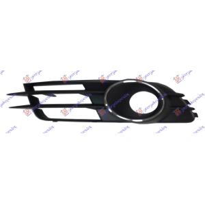 RESETKA U BRANIKU HROM OKVIR CRNA REBRA Leva str. AUDI A6 (2010-2014) (OEM: 4G0807681B9B9)